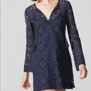 NWT Bailey 44 Navy Crochet Mini Dress
